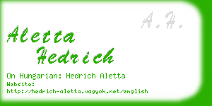 aletta hedrich business card